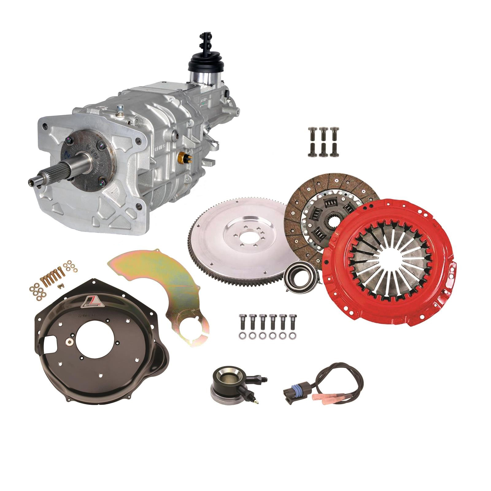 SBC 86-up Tremec TKX 5 Speed Transmission Installation Kit, 500HP