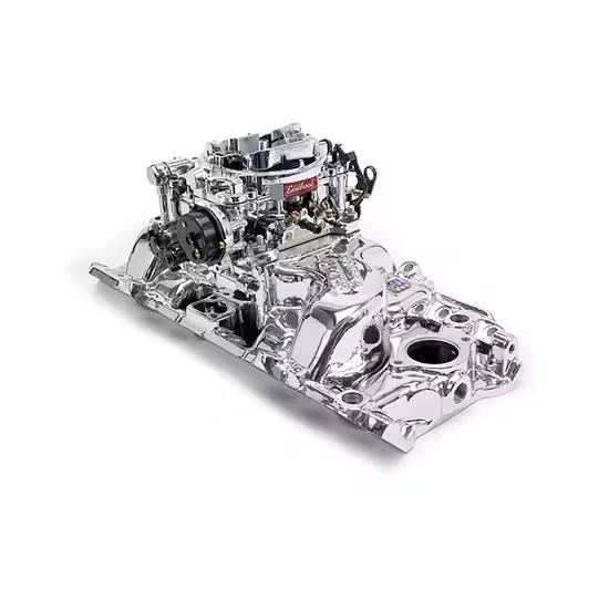 Edelbrock 2061 Single-Quad Manifold & AVS2 Carb Kit, Big-Block Chevy Oval Port