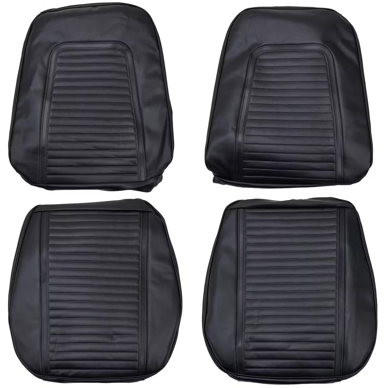PUI 69FS10U 1969 Chevrolet Camaro Standard Black Front Bucket Seat Covers