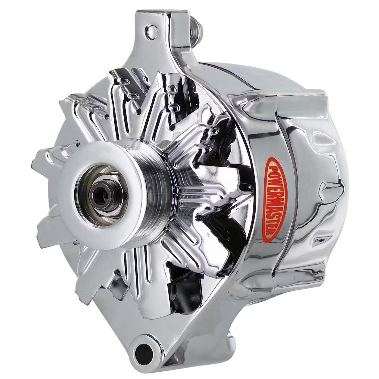 Powermaster 8-37146 16-Volt Race Alternator, 140 Amp, Ford Upgrade, Chrome