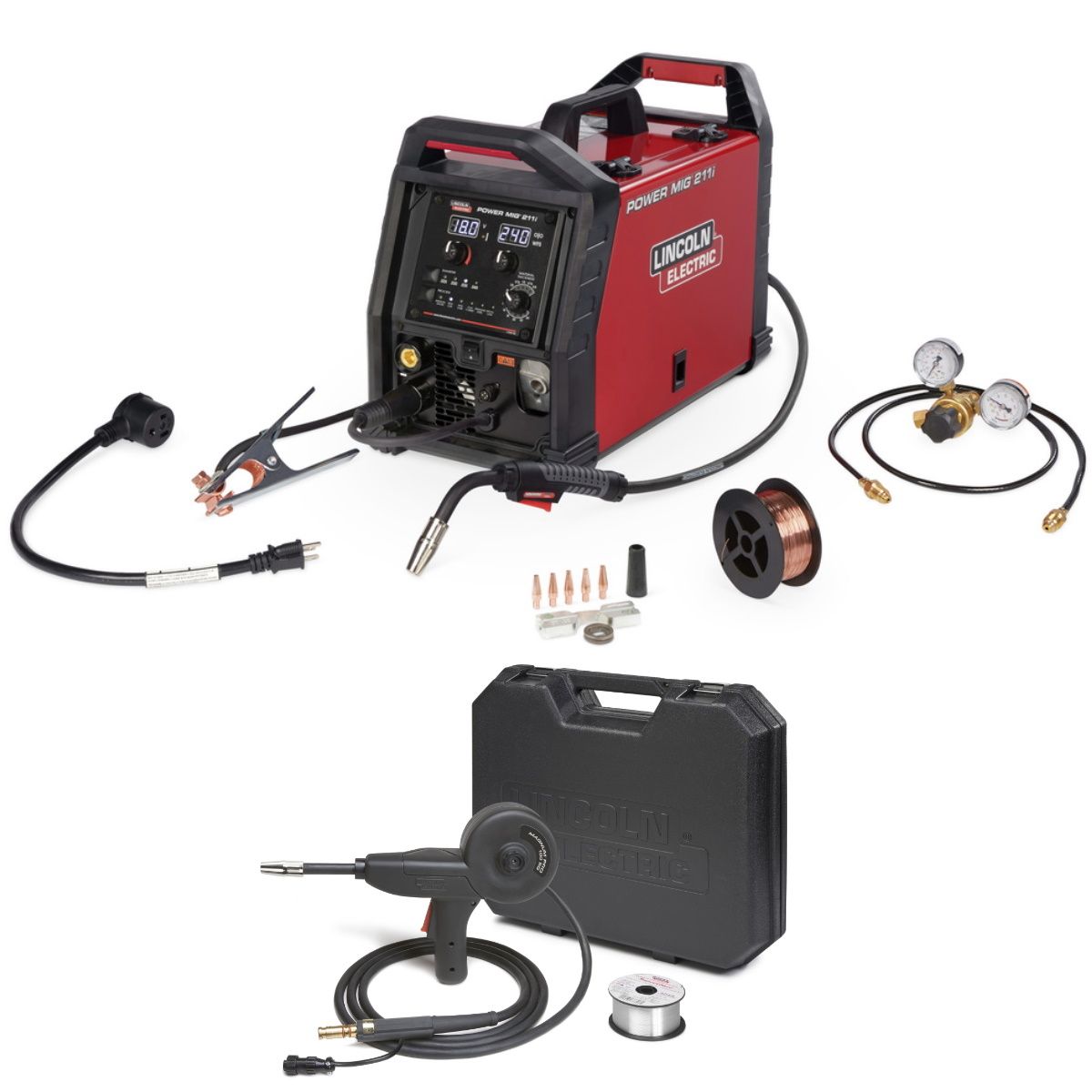 Lincoln Power MIG 211I MIG Welder W/Spoolgun (K6080-1)